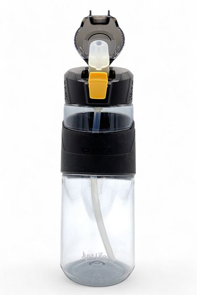 M&B WATER BOTTLE Just Life Tritan Water Bottle with Straw - Daily Sports Water Bottle with Carry Handle - Detox Water Bottle 650 ml