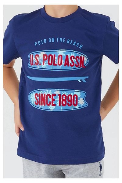 U.S. Polo Assn. BAZA. Set de pijamale cu mânecă scurtă pentru băiat Polo Assn