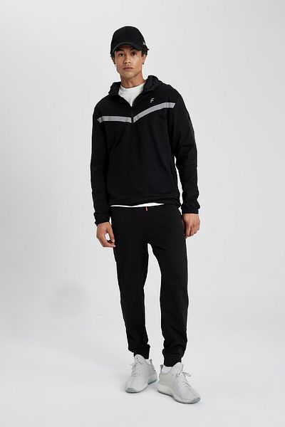DeFacto Hooded Zipper Pocket Sweatshirt - Standard Fit B5139Ax24Sp