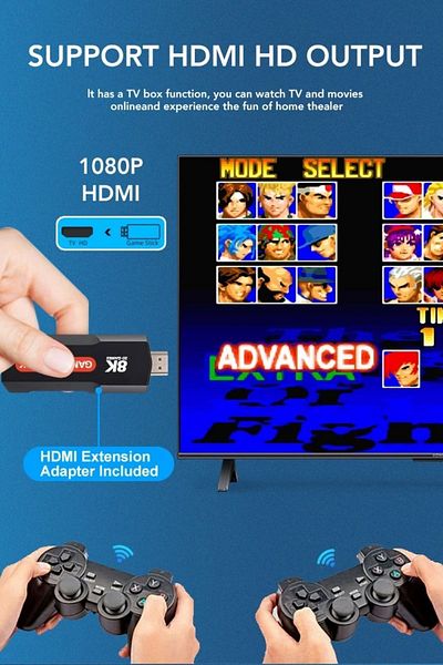 Akfa 8K Ultra Hd 5g Compatible Android Tv - Game Stick + 1000 Games Gamebox