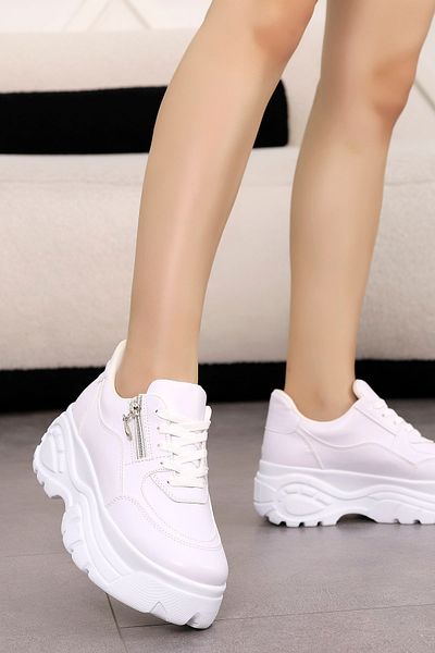 Mamito Ayakkabı TYR 99101 Pantofi sport cu fermoar cu talpă înaltă
