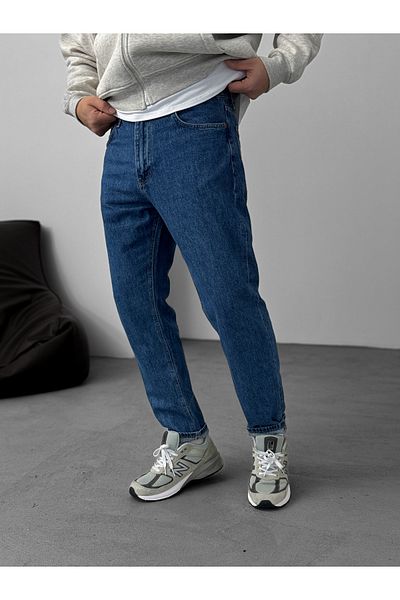 BYBASICMAN Gj-16595 Model Dark Blue Basic Boyfriend Jean