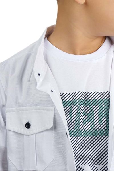 Mnk Baby&Kids Shirt, Trousers, T-shirt 3-piece Boy Suit Mnk1754 White