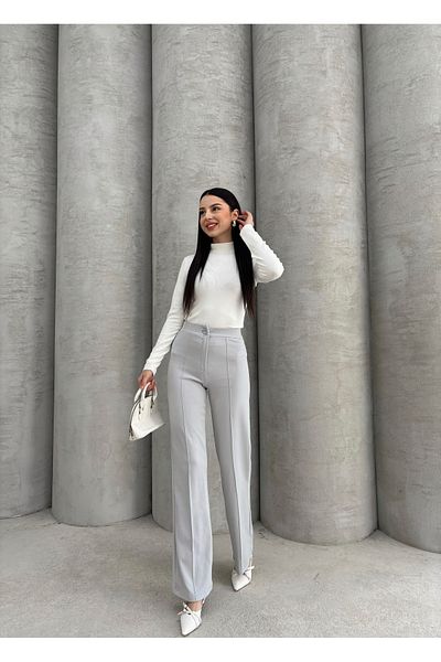 Patreon Pantaloni Palazzo de damă cu talie înaltă