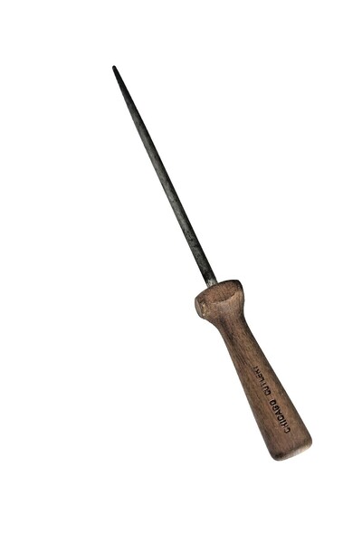 CHICAGO CUTLERY شفرة شحذ تقليدية من خشب الجوز مقاس 10 بوصات (موديل CL38WP)، ق...