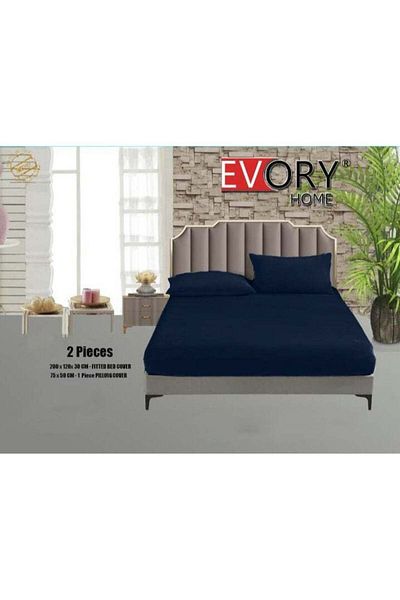 Evory Home Single Bedding Velvet Single Fitted Bed Sheet With Pillow Cover Case 120x200x30cm