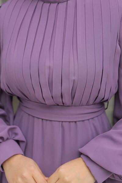 hakimoda Tesettür Asel Şifon Abiye Lila