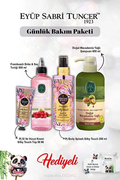 Eyüp Sabri Tuncer Macadamia Şampuan, Frambuaz Tonik, Vücut Spreyi Splash Silk...