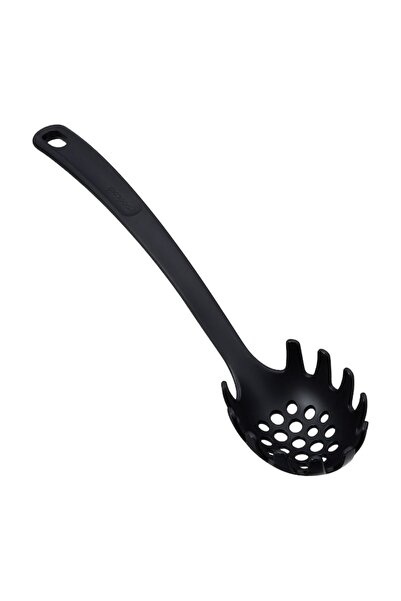 Good Cook ملعقة معكرونة نايلون من GoodCook، 12 بوصة، سوداء - ملعقة سباغيتي مق...