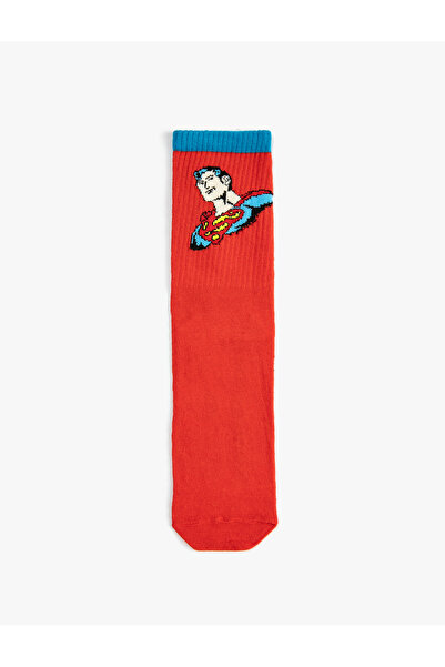 Koton Superman Socket Socks Licensed Embroidered