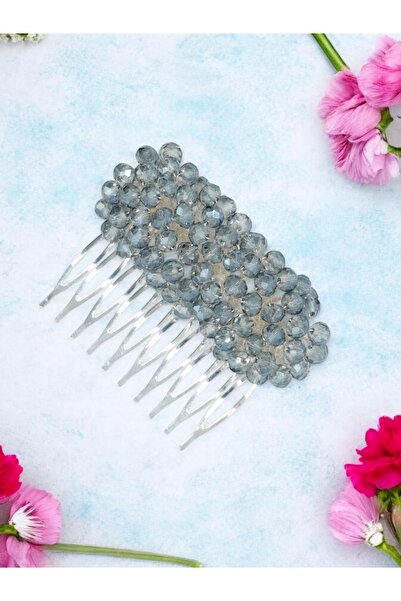 gelinmz Nişan ve Doğum İçin Şık Kristalli Tarak - 6x2 cm, Renk Alternatifli