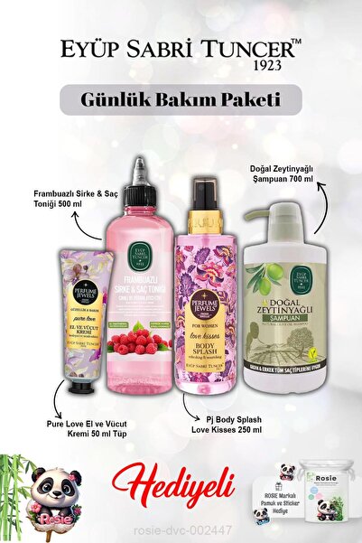Eyüp Sabri Tuncer Pure Love Krem ve Vücut Spreyi Love Kisses, Zeytinyağlı Şam...