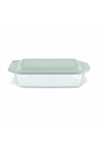 Pyrex Baking Dish Sage Lid 7 x 11In.