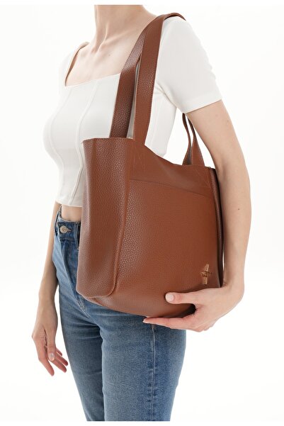 WITH-W Bowi Tnc1007 - Geantă de umăr din piele model Shopper pentru femei