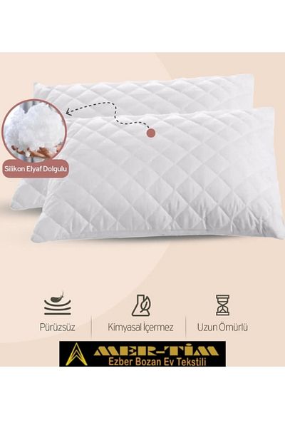 mer-tim ezberbozan ev tekstili Mer-Tim Home Textile 6 Pieces Quilted Pillow 50X70 cm 800 Gr