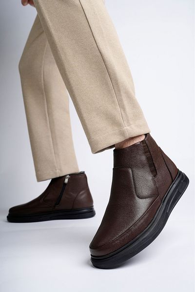 Deripabuc Genuine Leather Men's Brown Leather Boots Mrd7-0601
