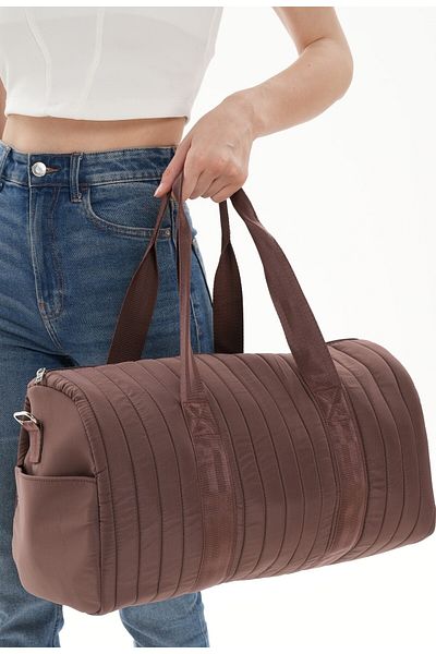 WITH-W Unisex Quilted Pocket Long Strap Women and Men Can Use Travel Fitness and Sports Bag