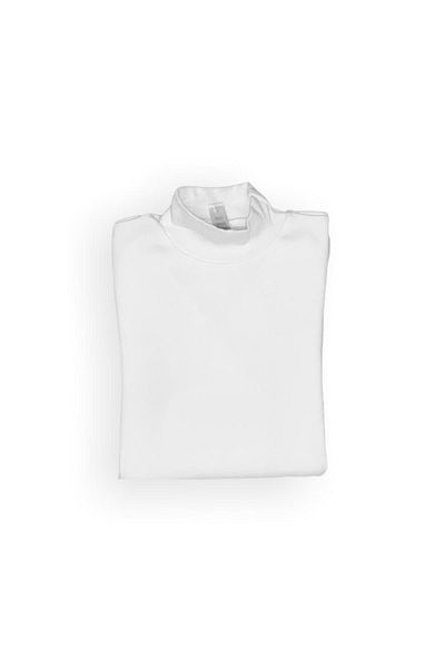 Mnk Baby&Kids Half Turtleneck Turtleneck Combed Cotton Girl's School T-Shirt Mnk0384 White