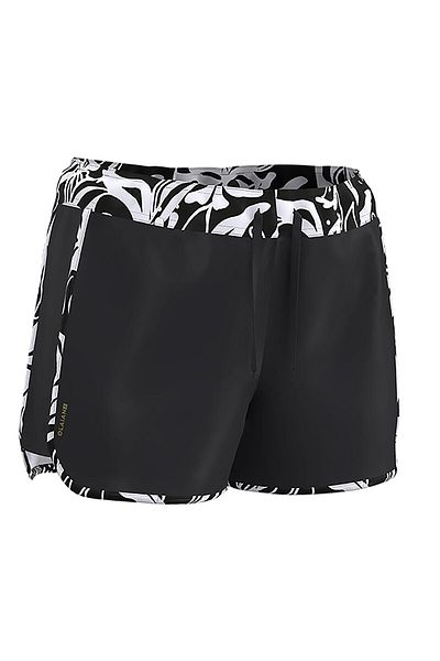 Decathlon Γυναικείο κοντό μαγιό Olaian - Μαύρο/άσπρο - Μοτίβο - Τόνος