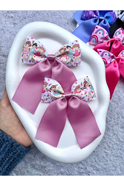 Toka Sepetim Balerin Desenli Kuyruklu Kurdele Toka 1 Çift