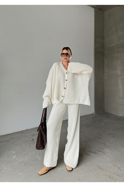 R&G RIMANERE GIOVANI Set de pantaloni oversize tricotati pentru dama