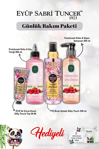 Eyüp Sabri Tuncer Şampuan ve Tonik Frambuazlı,Vücut Spreyi Splash Silky Touch...