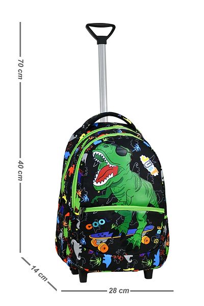 dealp Geantă ortopedică pentru școală primară cu rucsac cu rulare din material textil rezistent la apă