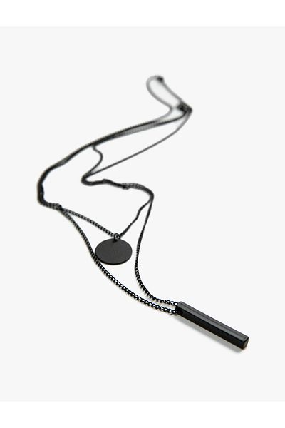 Koton Basic Chain Necklace Metal Double Prong