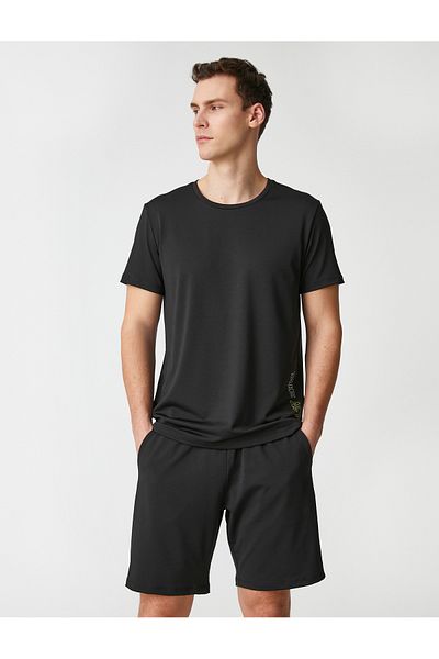 Koton Basic Sports Shorts with Lace Waist and Pocket Detail