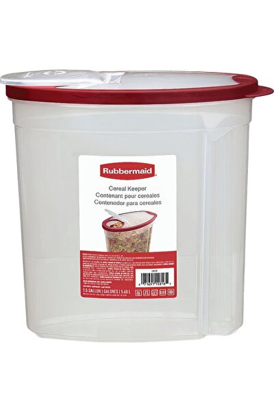 RUBBERMAID حافظة حبوب فليكس آند سيل، سعة 1.5 جالون، حاوية شفافة خالية من مادة...