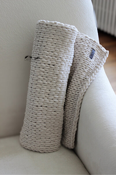 Milky Way Home Art Puffy Fine El Örgüsü Battaniye Bebek Battaniyesi Tv Battan...