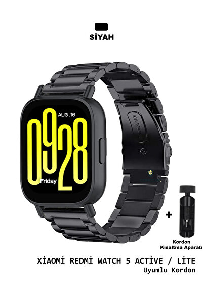 CONOCER Xiaomi Redmi Watch 5 Active / Lite Uyumlu Bakla Metal Paslanmaz Çelik...