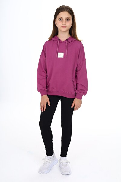 Toontoy Girl's Hooded Embroidered Tights Set