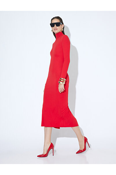Koton Women's Red Maxi Pencil Dress