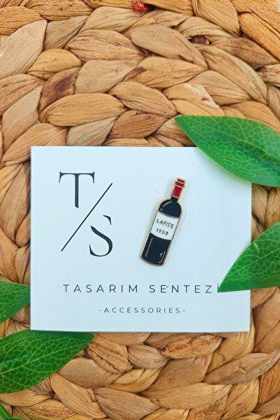 Tasarım Sentezi Rozet Metal Broş Şarap Şişesi Bar Barmen Barmaid Barista Yaka...