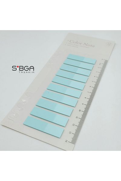 sibga tasarım Light Blue Transparent Postit - Bookmark Sticker Note Paper