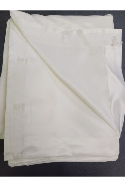 venedik home A Quality Luxury Ecru Satin Sunshade - Plain, Extra-Forced, and Specially Tailored