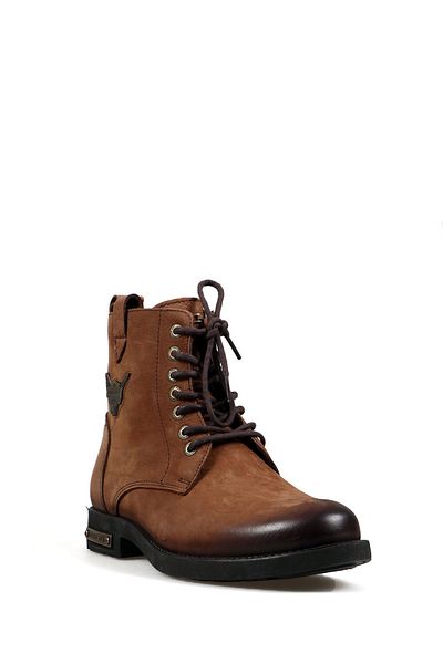 Hammer Jack Ανδρικές μπότες από γνήσιο δέρμα Tan Washed Nubuck