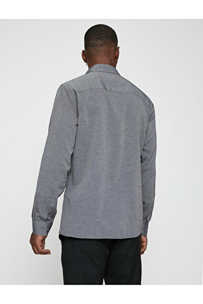 Koton Klasszikus mandzsetta gallérral ellátott hosszú ujjú ing - nem vasalható