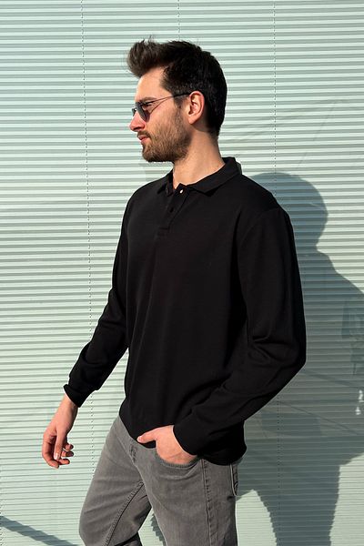 ModaPlaza Polo pentru bărbați cu gât Waffal Sweat 5717