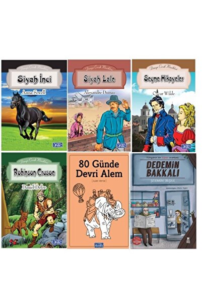 Parıltı Yayınları SİYAH İNCİ,DEDEMİN BAKKALI,SİYAH LALE 6 KİTAP ORTAOKUL OKUM...