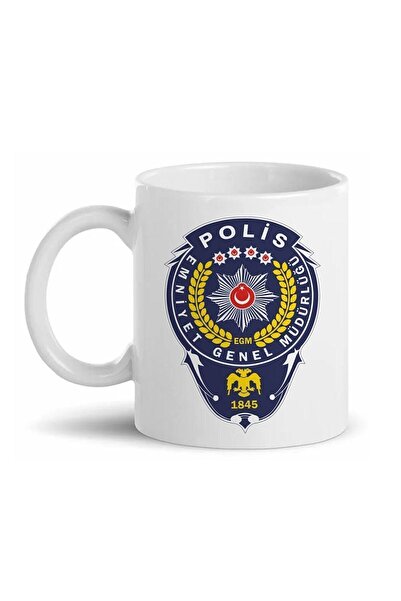 Genel Markalar Polis Logo Baskılı Kupa Bardak Hediyelik Isimli