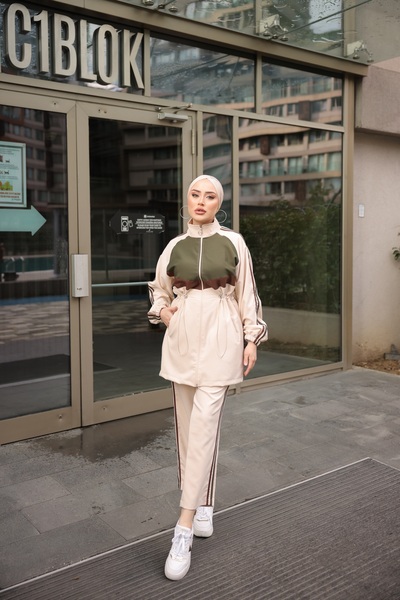 MİMİ Luxury Wear Tesettür Eşofman Takımı Fermuarlı Ikili Takımı