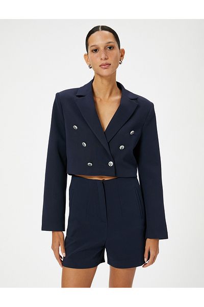 Koton Mini Shorts with Pocket Detail, Regular Waist, Zipper Closure