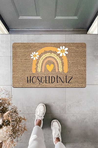Dormot Home High Quality Soft Coffee Rainbow - Digital Printed Welcome Doormat