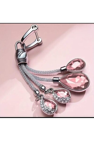 Store Anahtarlık Taşlı Pembe