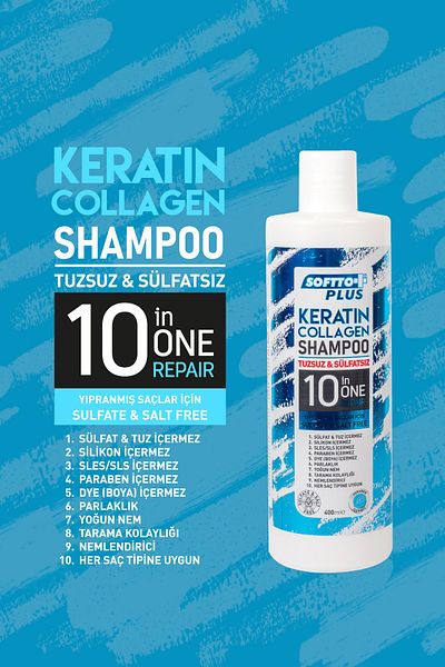 Softto Plus Salt-Free Shampoo with Intense Moisturizing Combing Convenience for Damaged Hair Eleg.3364