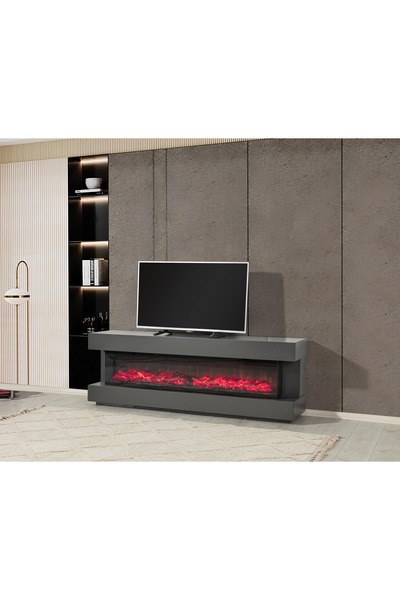 VİNMOB RİTİM BLUETOOTH'LU ŞÖMİNELİ TV SEHPASI