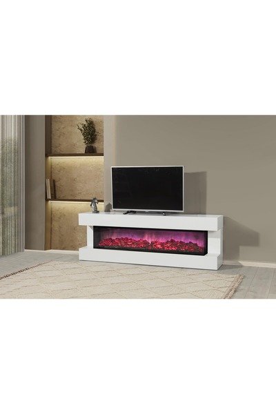 VİNMOB RİTİM BLUETOOTH'LU ŞÖMİNELİ TV SEHPASI