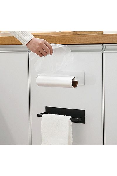 megaw Metal-adhesive Paper Roll Towel Holder-paper Towel Rack